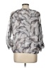 Zara 100% Polyester Gray 3/4 Sleeve Blouse Size L - photo 2