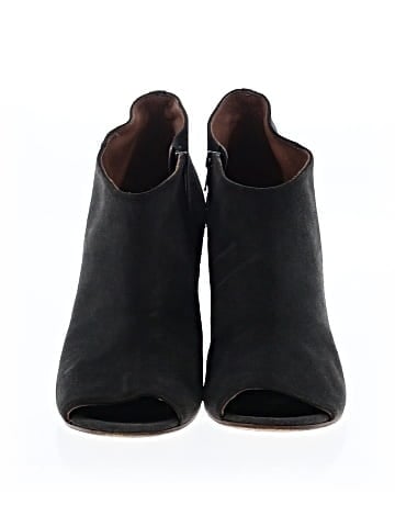 Maison Martin Margiela Suede Peep Toe Booties (view 2)