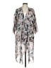 Lularoe 100% Polyester Gray Kimono Size L - photo 1