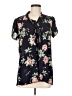 Orange Creek Floral Black Short Sleeve Blouse Size M - photo 1
