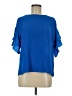 Naked Zebra 100% Polyester Blue Short Sleeve Blouse Size M - photo 1