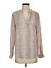 Violet & Claire 100% Polyester Silver Long Sleeve Blouse Size S - photo 1