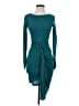 BCBGMAXAZRIA Solid Teal Cocktail Dress Size XS - photo 1