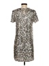 She + Sky 100% Polyester Metallic Silver Cocktail Dress Size S - photo 2