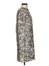 She + Sky 100% Polyester Metallic Silver Cocktail Dress Size S - photo 4