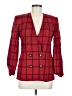 Le Suit 100% Rayon Plaid Red Blazer Size 6 - photo 1