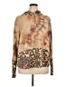 E. Luna Animal Print Tan Pullover Hoodie Size 1X - photo 1