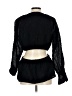 Something Navy Black Long Sleeve Blouse Size L - photo 2
