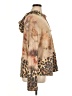 E. Luna Animal Print Tan Pullover Hoodie Size 1X - photo 4