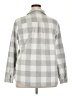 Member's Mark Checkered-gingham Gray Long Sleeve Blouse Size XXL - photo 2