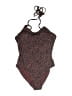 Athleta Animal Print Brown One Piece Swimsuit Size XS - photo 1