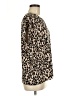 Halogen 100% Polyester Animal Print Tan Short Sleeve Blouse Size M - photo 4