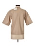 LE BOP 100% Polyurethane Tan Short Sleeve Blouse Size XXS - photo 2
