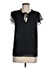 Ann Taylor LOFT 100% Polyester Black Short Sleeve Blouse Size M - photo 1