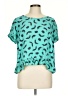 Torrid Teal Short Sleeve Blouse Size Lg Plus (0) - photo 1