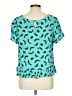 Torrid Teal Short Sleeve Blouse Size Lg Plus (0) - photo 2