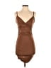Shein Solid Brown Cocktail Dress Size S - photo 1