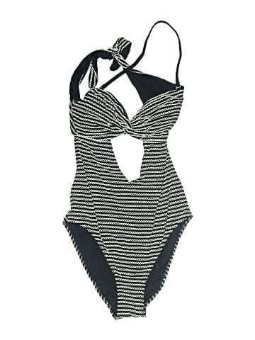 Solid & Striped One Piece Swimsuit (view 1)