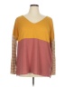 Bibi Color Block Orange Long Sleeve Top Size XL - photo 1