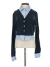 Shein Color Block Blue Long Sleeve Blouse Size 4 - photo 1