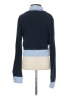 Shein Color Block Blue Long Sleeve Blouse Size 4 - photo 2