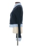 Shein Color Block Blue Long Sleeve Blouse Size 4 - photo 5