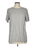 LUXE Stripes Silver Short Sleeve T-Shirt Size L - photo 1