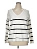 Bobeau Stripes White Pullover Sweater Size XL - photo 1