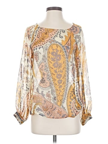 Tucker Long Sleeve Silk Top (view 1)
