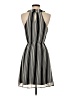 H&M 100% Polyester Stripes Gray Casual Dress Size 4 - photo 2
