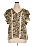 Sanctuary Gold Short Sleeve Blouse Size XL - photo 1