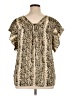 Sanctuary Gold Short Sleeve Blouse Size XL - photo 2