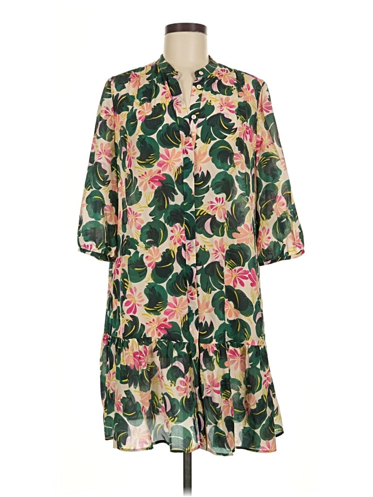 Pre-owned Saloni Casual Dress In Green