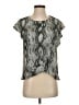 Rachel Zoe 100% Polyester Gray Short Sleeve Blouse Size 2 - photo 1