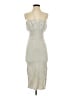 J.Crew 100% Linen Metallic Silver Cocktail Dress Size 0 - photo 1