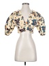 A.L.C. 100% Cotton Ivory 3/4 Sleeve Blouse Size 2 - photo 1