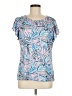 Stella Parker Blue Short Sleeve Blouse Size M - photo 1
