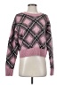 Steve Madden Checkered-gingham Pink Pullover Sweater Size S - photo 1
