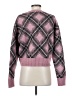 Steve Madden Checkered-gingham Pink Pullover Sweater Size S - photo 2