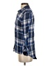 Stoosh 100% Rayon Plaid Blue Long Sleeve Button-Down Shirt Size S - photo 5