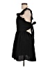 Unbranded 100% Polyester Solid Black Cocktail Dress Size L - photo 5