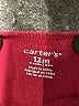 Carter's 100% Cotton Solid Burgundy Long Sleeve Onesie 9-12 MO / 12 MO - photo 3