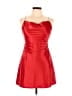 M.use Solid Red Cocktail Dress Size L - photo 1