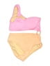Beach Joy Color Block Pink One Piece Swimsuit Size S - photo 1