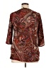 New Directions Paisley Brown 3/4 Sleeve Blouse Size 0X - photo 2