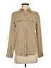 MICHAEL Michael Kors 100% Silk Tan Long Sleeve Silk Top Size XS - photo 1