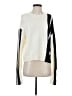 LILYSILK 100% Merino Wool Color Block Ivory Wool Pullover Sweater Size XS - photo 1