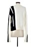 LILYSILK 100% Merino Wool Color Block Ivory Wool Pullover Sweater Size XS - photo 2