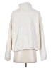 H&M 100% Polyester Ivory Faux Fur Jacket Size S - photo 2