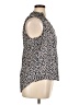 On 34th Animal Print Ivory Sleeveless Button-Down Shirt Size XL - photo 4